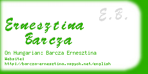 ernesztina barcza business card